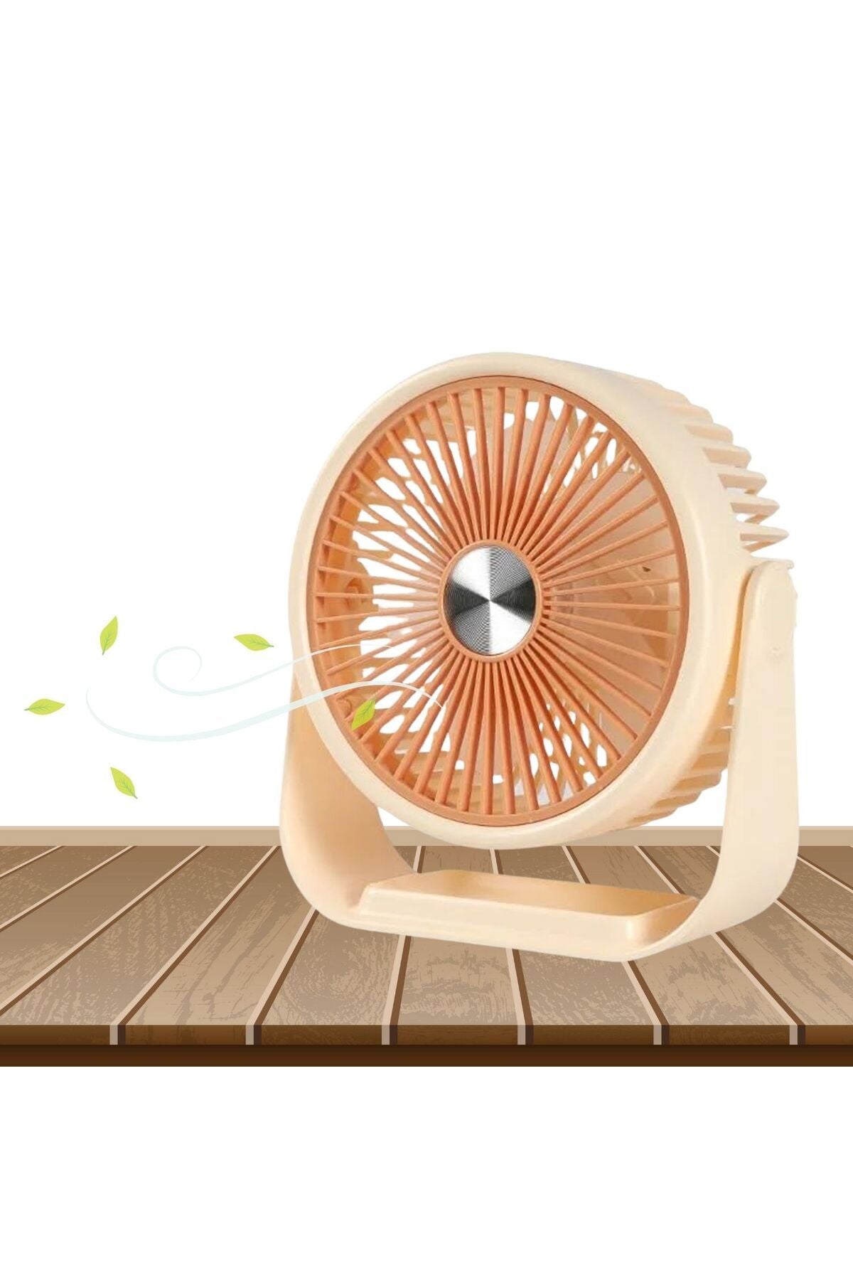 Portatif Masaüstü Şarjlı 360° Dönen Vantilatör Mini Fan Şarjlı Soğutucu 3 Kademe 1200 mAh Klima