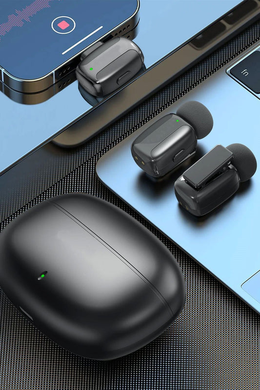 Profesyonel Kablosuz Yaka Mikrofonu iPhone 15/16 Uyumlu 2 Mikrofonlu Type-C - Görsel 2