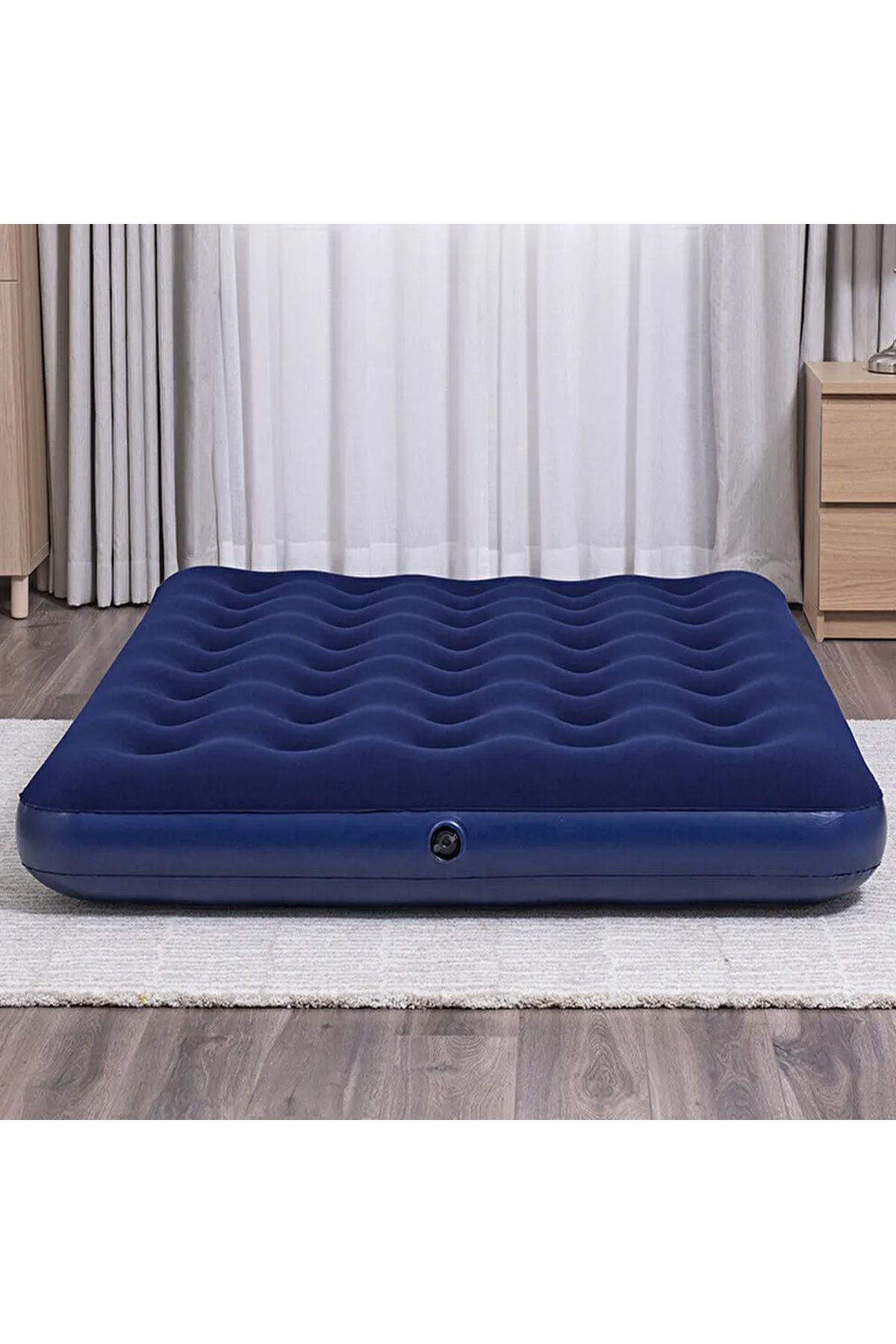 Çift Kişilik Şişme Yatak - 2 Yastık Ve El Pompası Hediyeli 203cmx152cmx22cm Kamp & Ev Kullanımı - Görsel 6