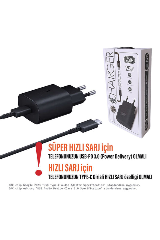 SA24 Şarj Aleti ve Kablosu 25W HIZLI Şarj Type C Kablo - Görsel 2
