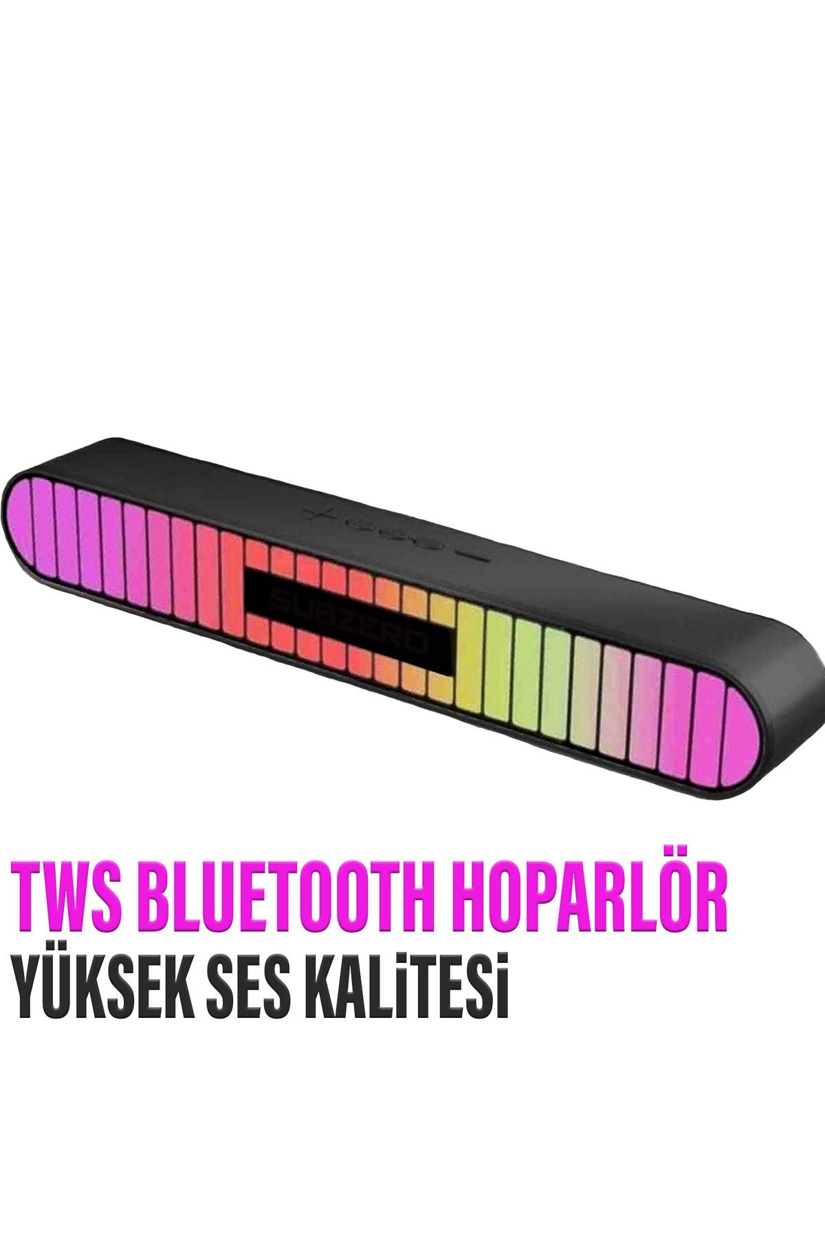 RGB Işıklı Bluetooth Hoparlör TWS Çift Hoparlör Bağlantı Speaker Kaliteli Ses Bombası 1800 mAh
