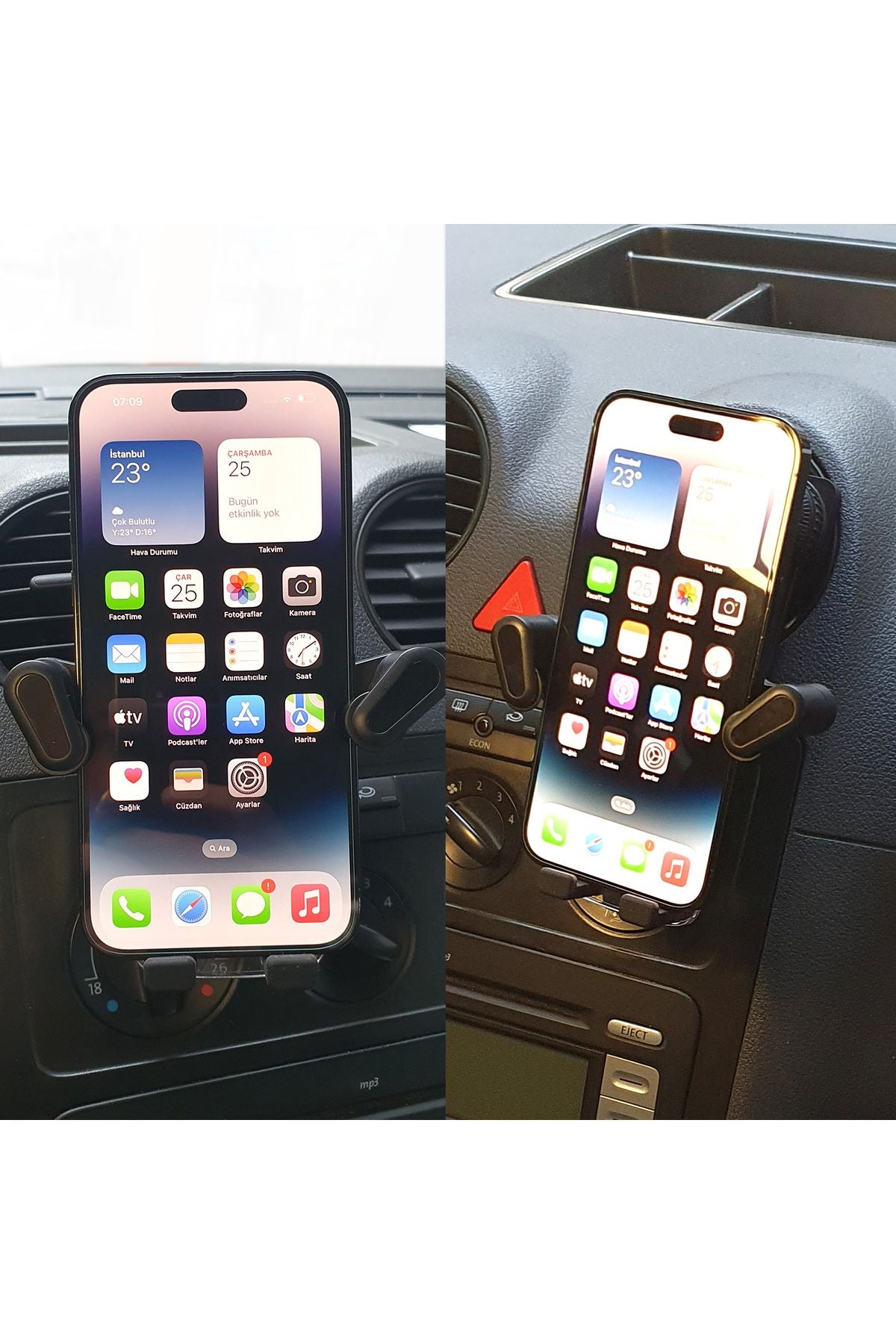 Araba Torpido Üzeri Havalandırma Izgarası İçin Araç Telefon Tutucusu - Görsel 5
