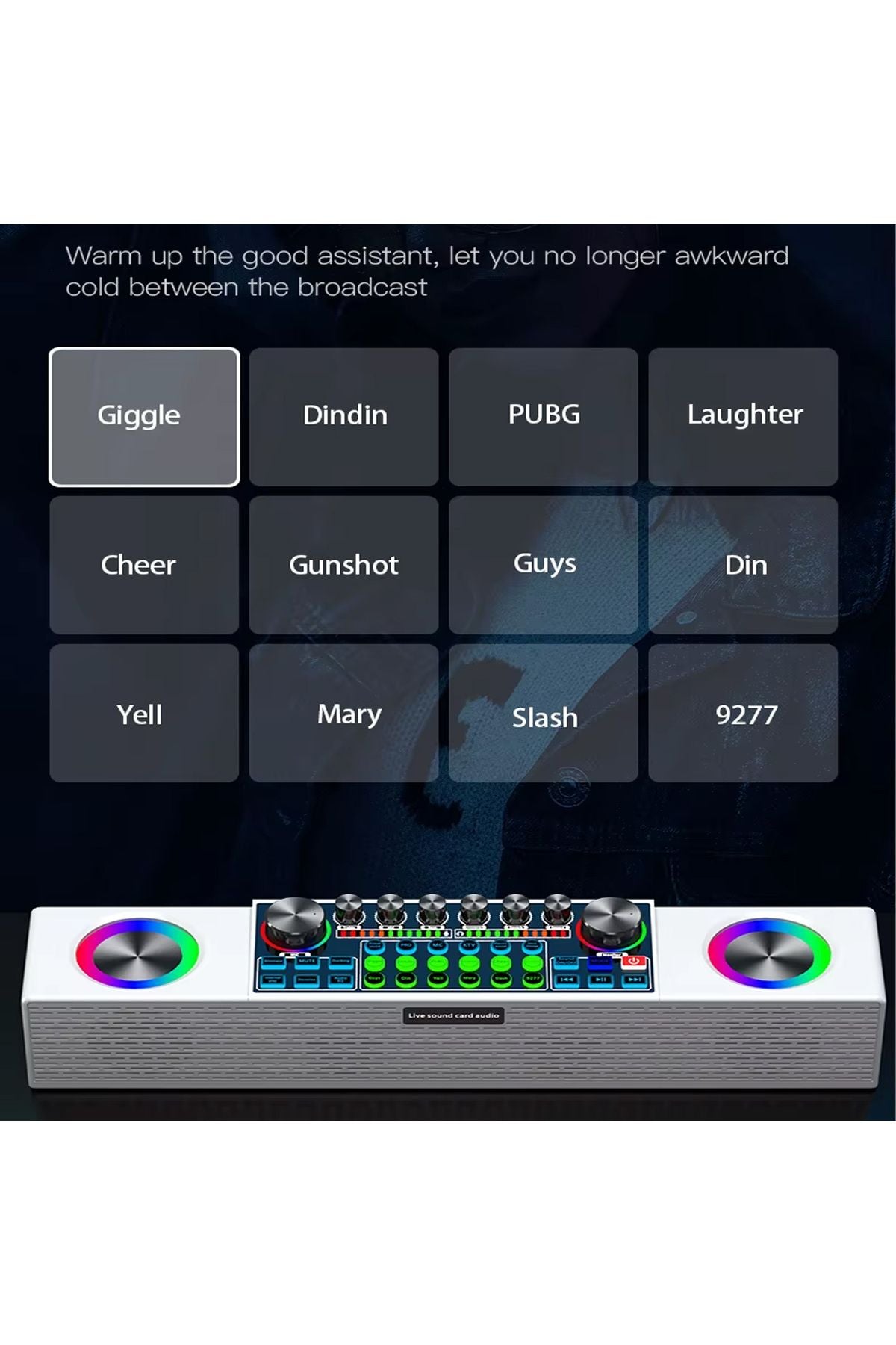 Mini Dj Ses Mikseri Canlı Yayın Ses Kartı Controller Dj Setup Başlangıç Karaoke Çift Mikrofon - Görsel 4