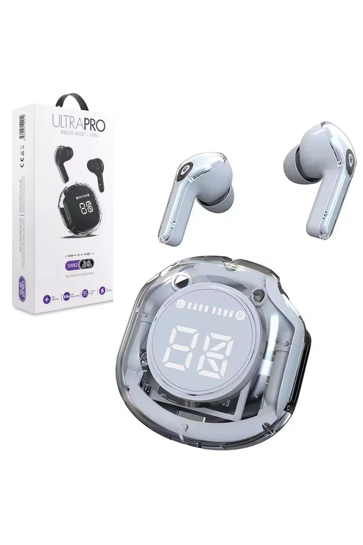 TWS Kulak İçi Bluetooth Kulaklık Led Göstergeli Wireless V5.3 Ultrapro IP4X Su Geçirmez - Görsel 7