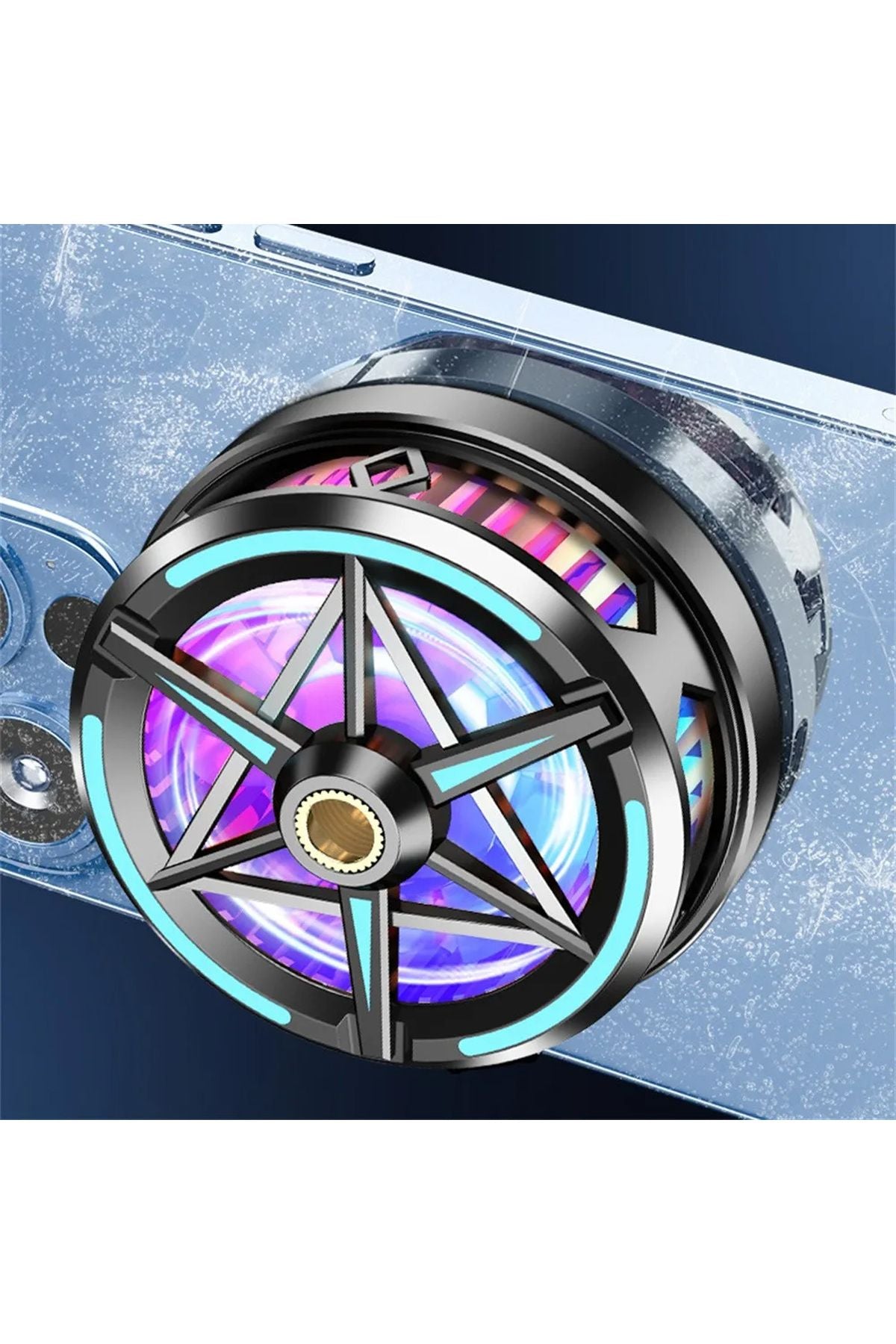 Manyetik Gaming Cep Telefon Hava Soğutma Fanı Metal Radyatör Soğutucu İos Android Pubg Gaming Uyumlu - Görsel 3