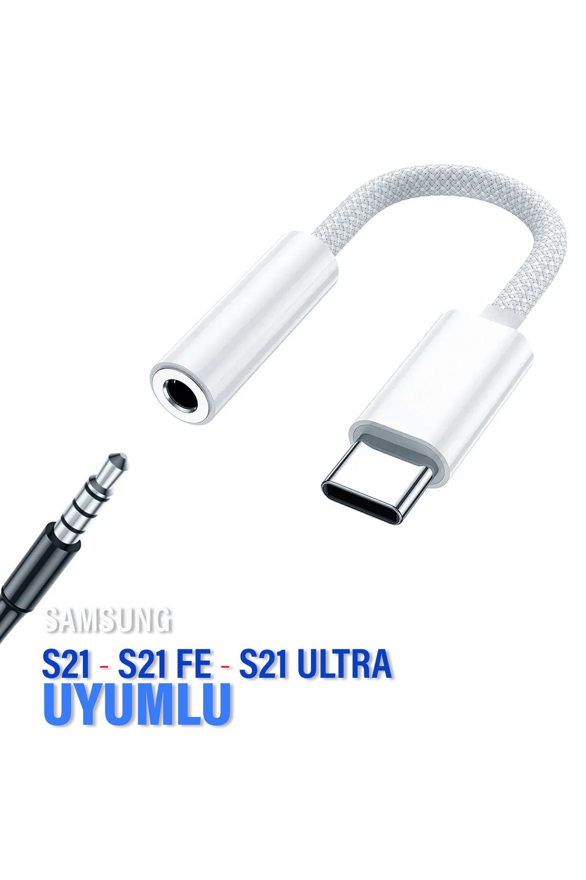 Samsung S21 - S21 FE - S21 Ultra TypeC 3.5mm Çevirici Jack Aparat Kulaklık Dönüştürücü Type-C