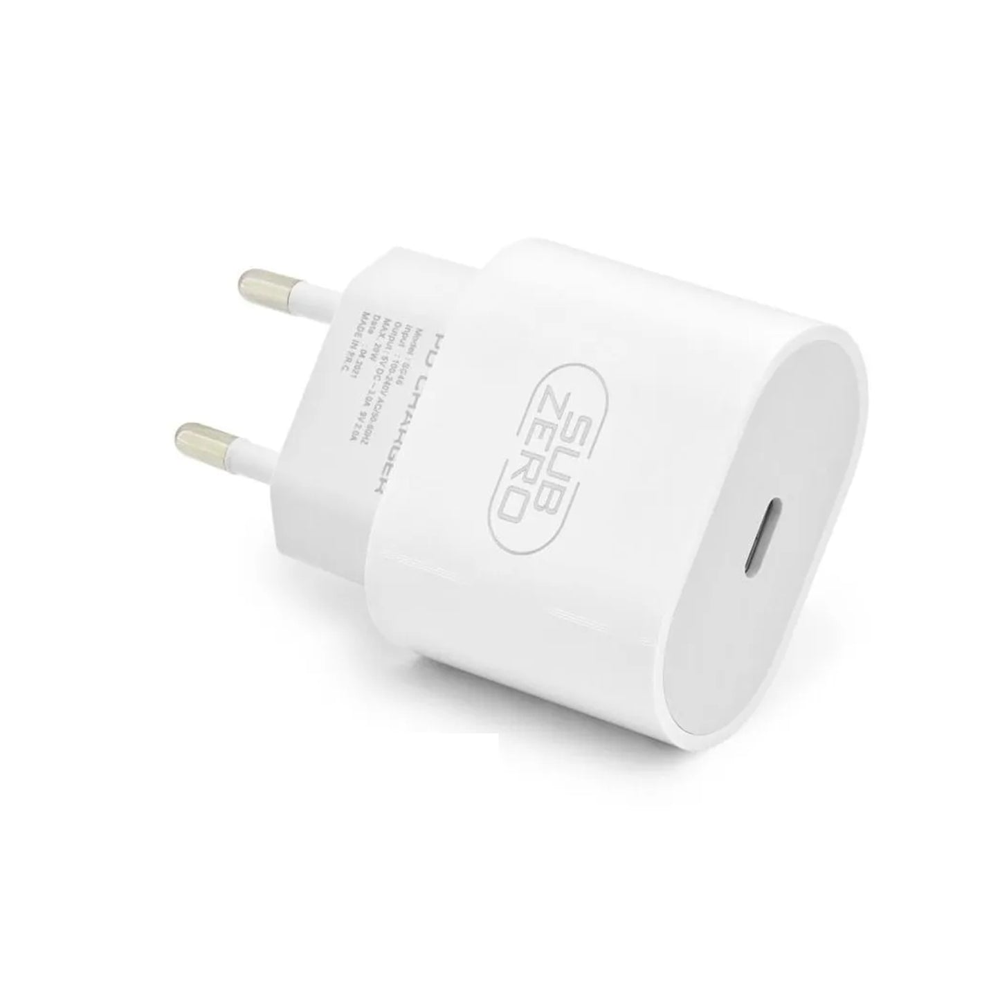 PD 20W Hızlı Tek Başlık Subzero SG62 Apple iPhone iPad Uyumlu Hızlı Şarj Aleti