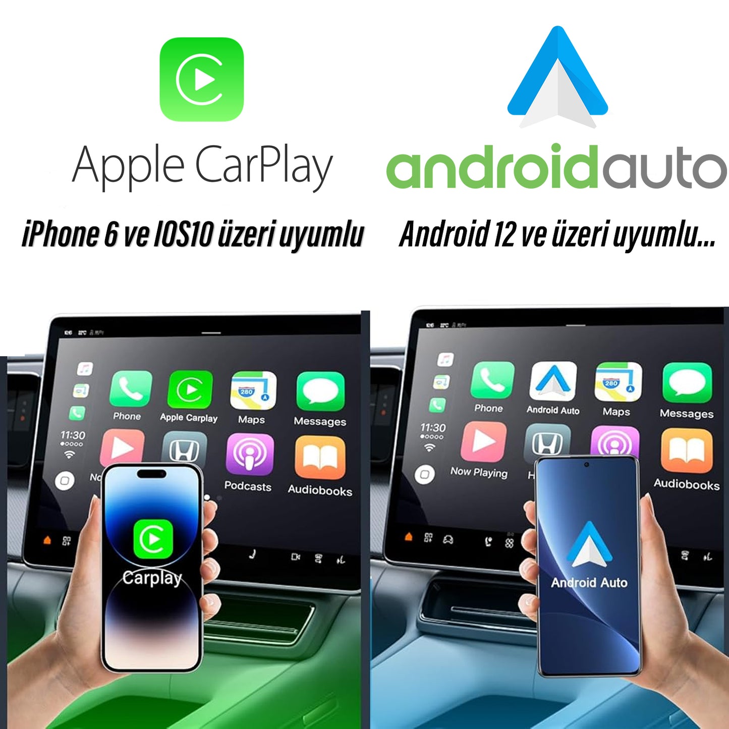 CarPlay ve Android Auto Kablosuz Bağlantı Adaptörü Sunix CAR-20