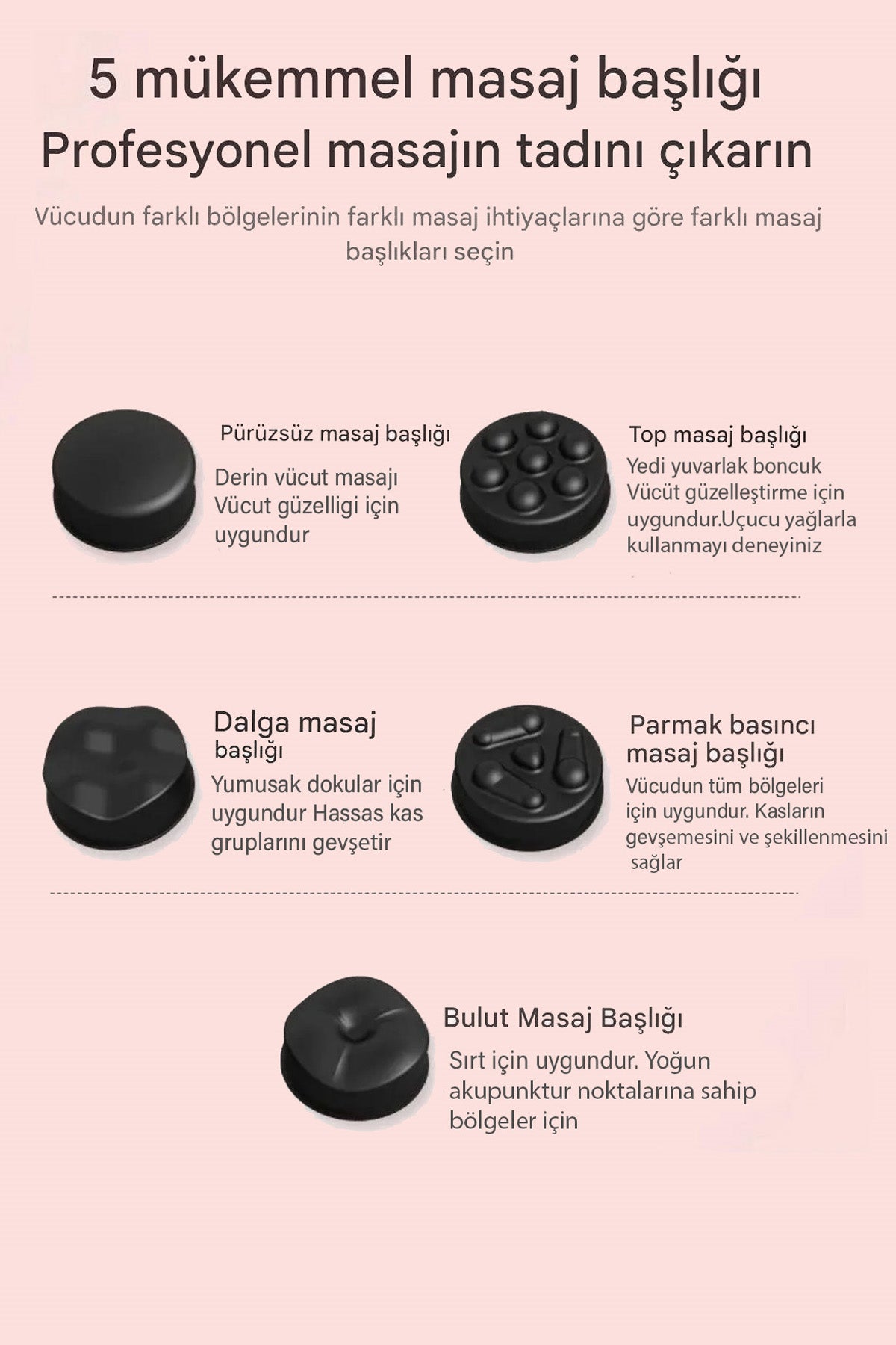 6 Kademeli Masaj Aleti 5 Başlıklı Bölgesel Vücut Şekillendirme Selülit Yağ Yakma Aleti