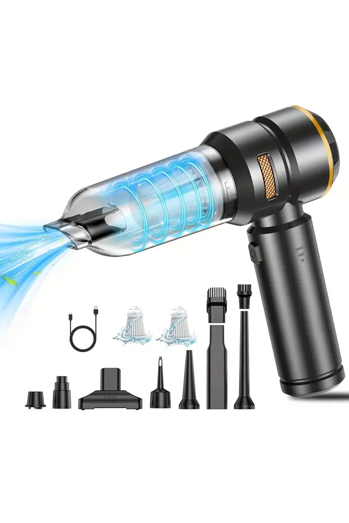 ST-6659 Plus Araç Süpürgesi Kablosuz El Süpürgesi – 16000 Pa Güç, USB Type-C, Fırçasız Motor
