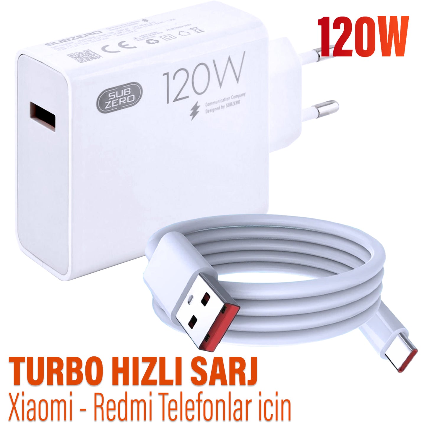 120W Turbo Hızlı Şarj Aleti Subzero SG38
