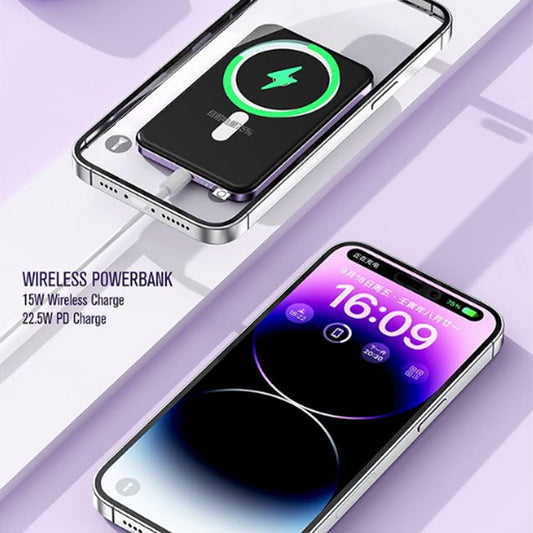 Sunix iPhone 15-16 Uyumlu 15W Hızlı Şarj Magsafe Powerbank 5000 Mah Kablosuz Mıknatıslı