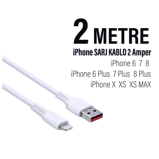 2 Metre USB Lightning iPhone iPad Şarj Kablosu 2Metre Subzero CL19