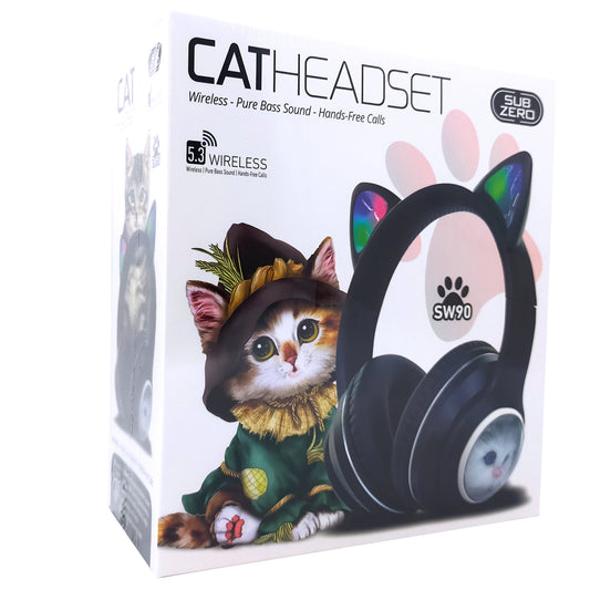 Kedi Kulaklık Kablosuz Kulak Üstü Kız Erkek Çocuk Hediye Tavsiye Subzero SW90