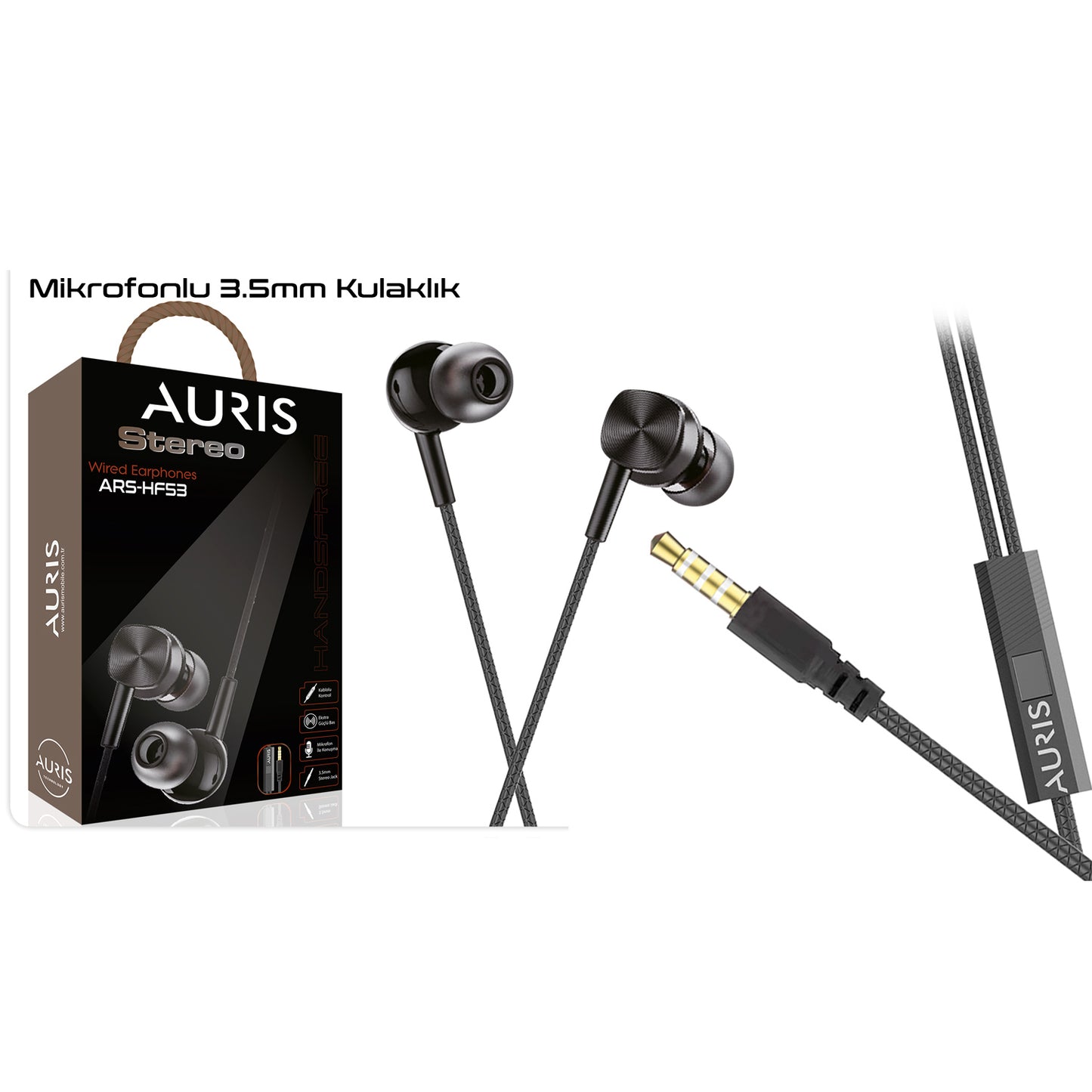 Kablolu Kulaklık Kulak İçi Mikrofonlu Auris HF53