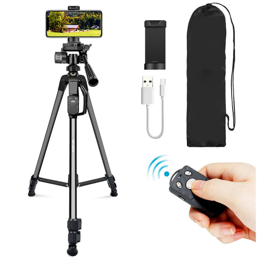 Tripod 155cm Uzaktan Kumandalı 3 Ayak Sabitleyici Video Footoğraf Çekim Tripodu