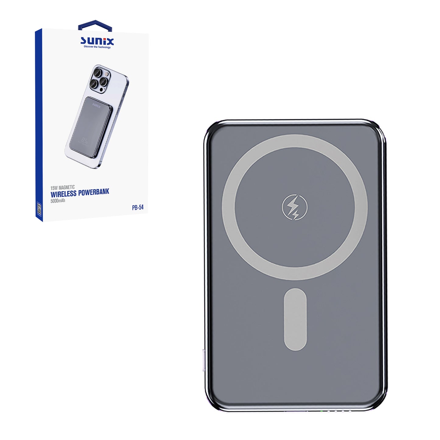 Sunix iPhone 12 13 14 Uyumlu 15W Hızlı Şarj Magsafe Powerbank 5000 Mah Kablosuz Mıknatıslı