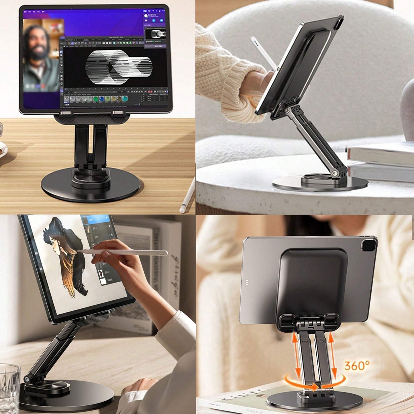 Masaüstü Tablet Tutucu Stand Büyük Boy Metal Taban SubZero FD50