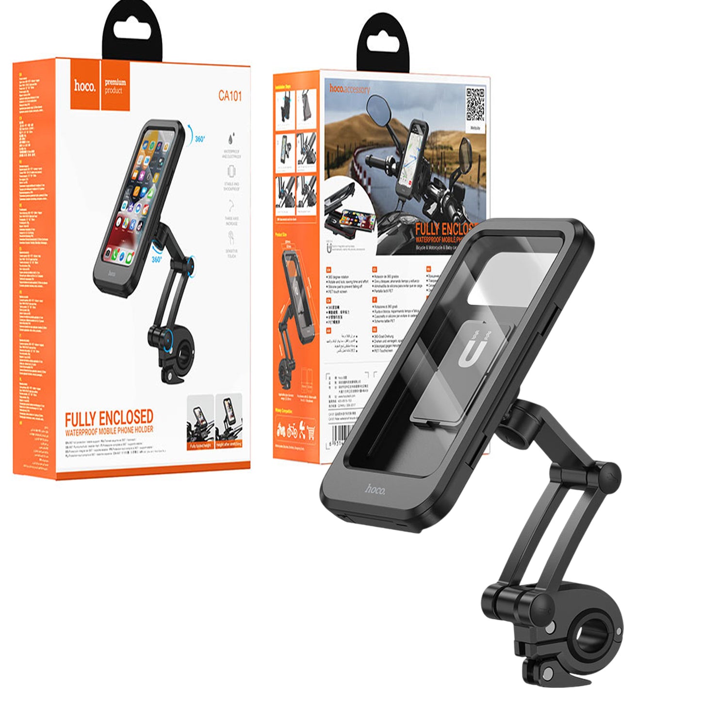 Bisiklet Motosiklet Scooter Telefon Tutucu Su Geçirmez Profesyonel Kalite HOCO CA101