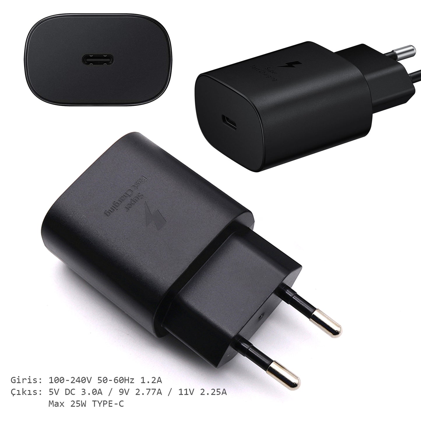 Type C Şarj Başlık 25W Hızlı Subzero SG63 (25W Süper Hızlı Şarj)