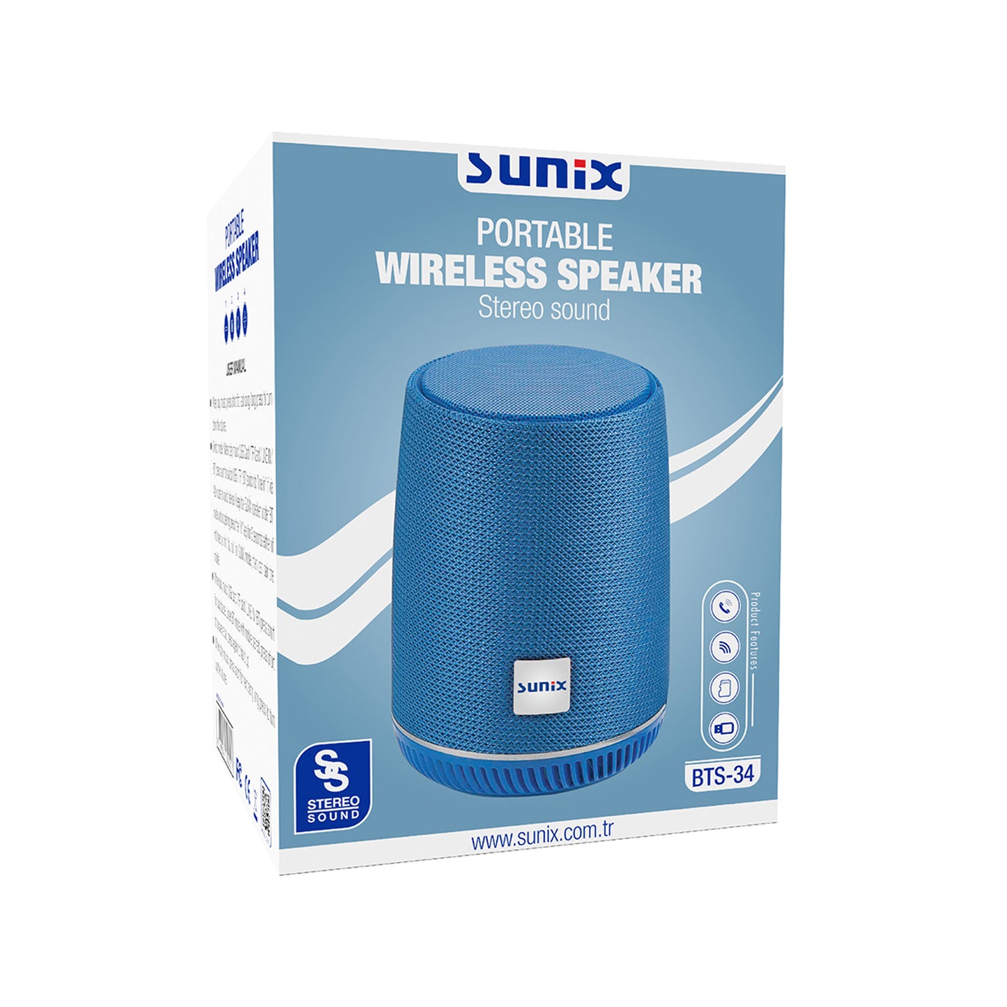 Bluetooth Hoparlör Ses Bombası Kablosuz Speaker Sunix BTS-34