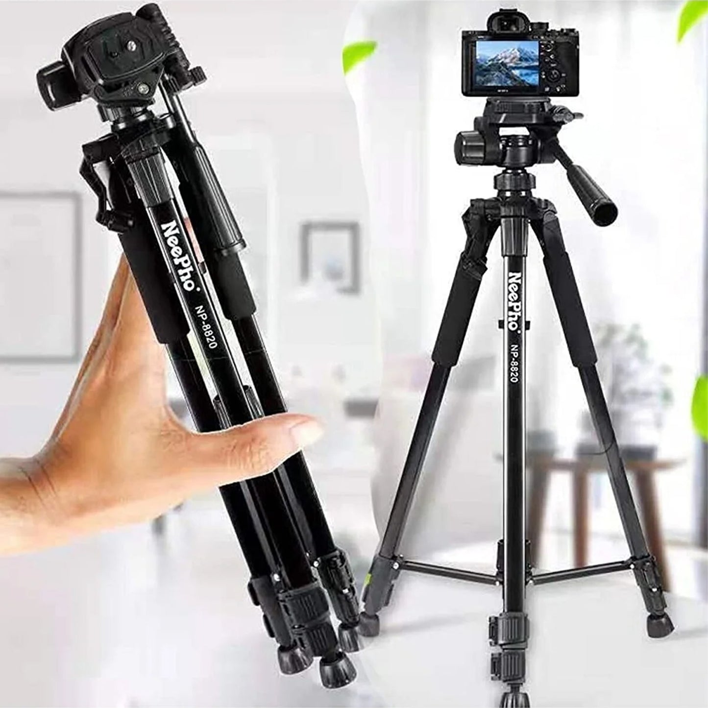 Tripod 150cm Alüminyum Ayaklı Telefon - Fotoğraf Makinesi Tripodu - Ayak