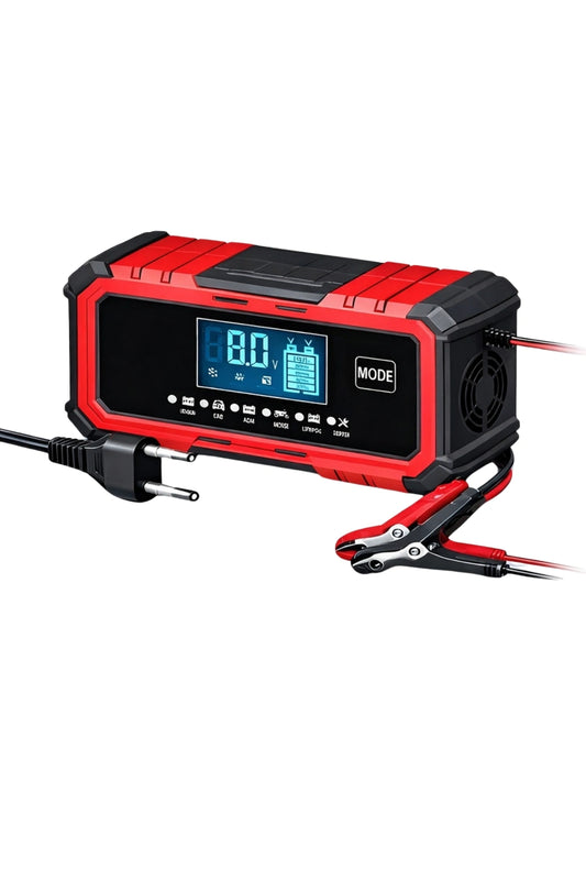 Akıllı Akü Şarj Cihazı Bakım Onarım Akü Şarj Makinesi 12V 15A – 24V 8A Otomatik Dijital Ekran