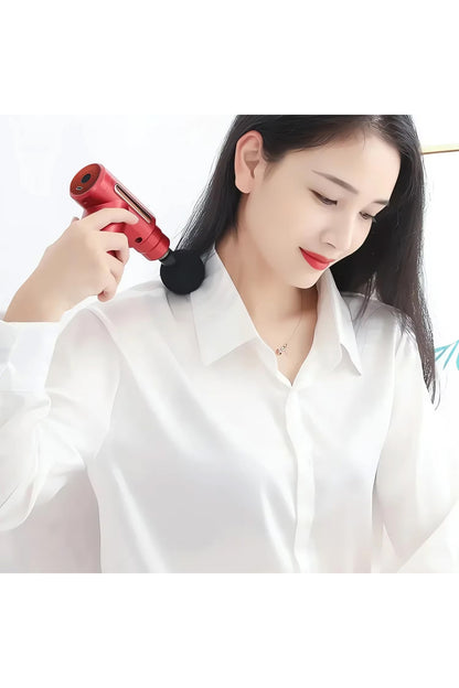 Titreşimli Masaj Aleti Masaj Tabancası Sporcu Masaj Aleti 4 Başlıklı 6 Modlu Şarjlı Massage Gun AMG6