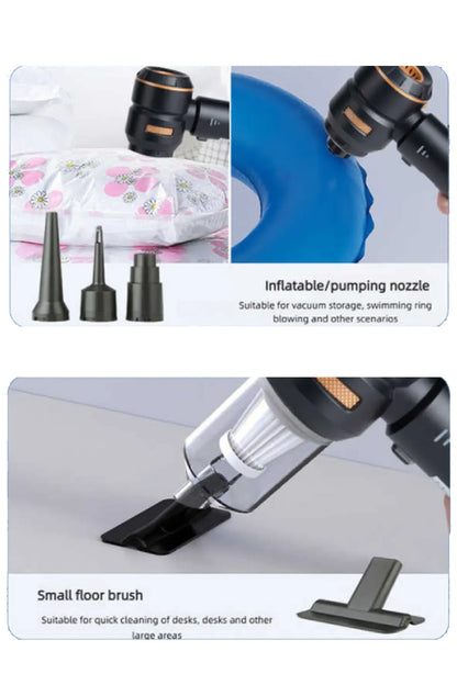 Araç Süpürgesi Kablosuz El Süpürgesi – 16000 Pa Güç, USB Type-C, Fırçasız Motor