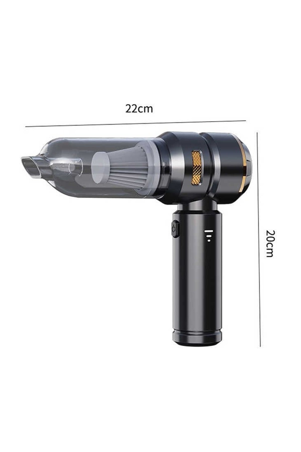 Araç Süpürgesi Kablosuz El Süpürgesi – 16000 Pa Güç, USB Type-C, Fırçasız Motor