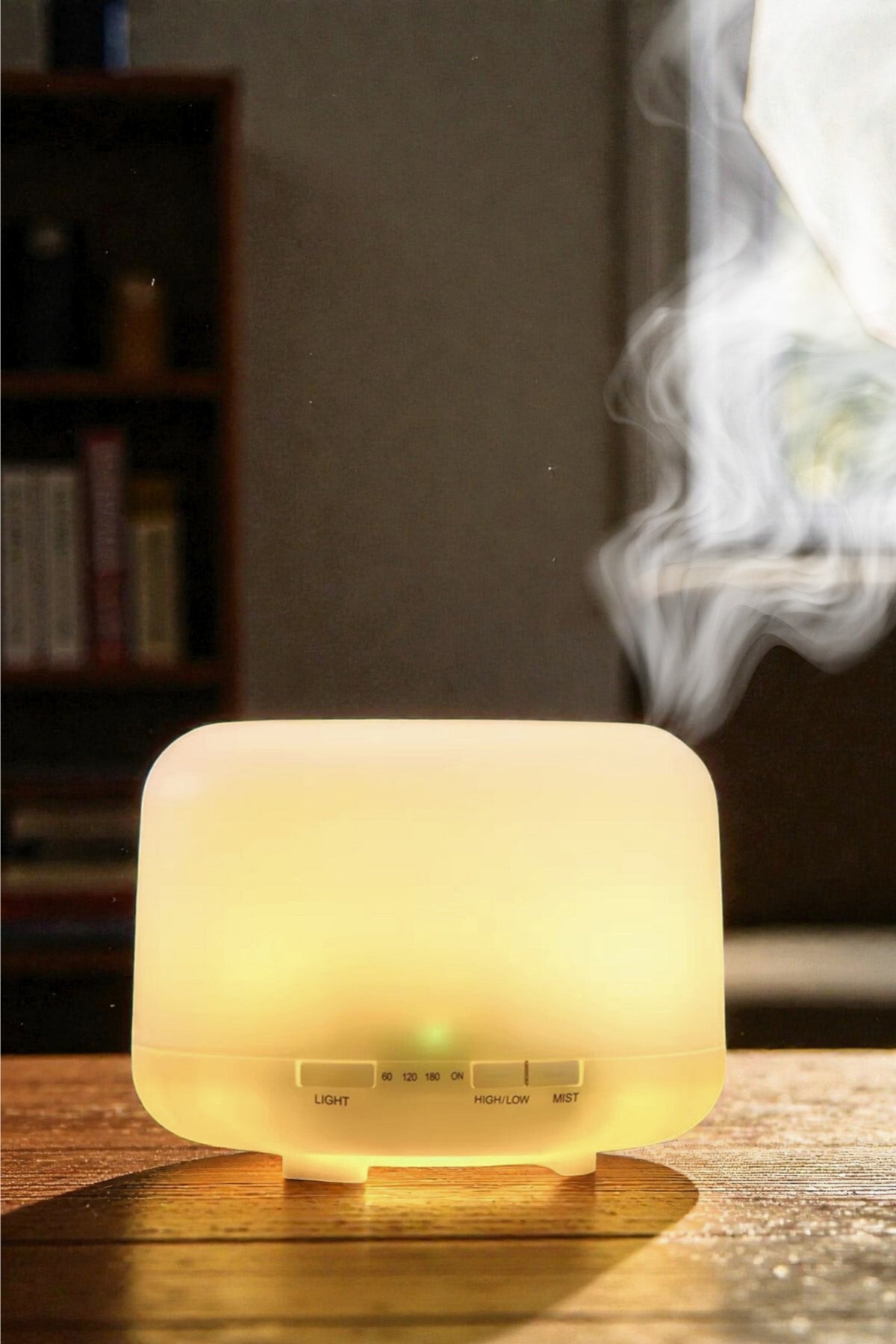 Oda Nemlendirici Buhar Makinesi Ultrasonik Hava Nemlendirici Kumandalı 7 Renk Gece Lambası 500ml