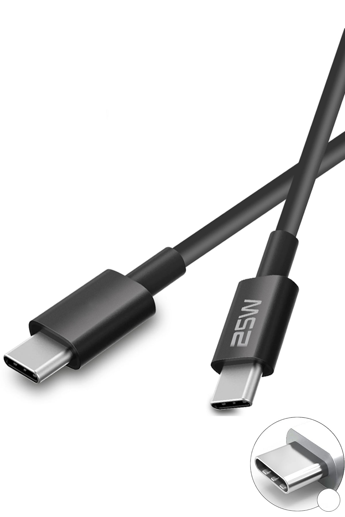 2 Metre Type C Kablo Type-C den Type-C ye 2 metre Uzun Şarj Kablosu 25W 2M