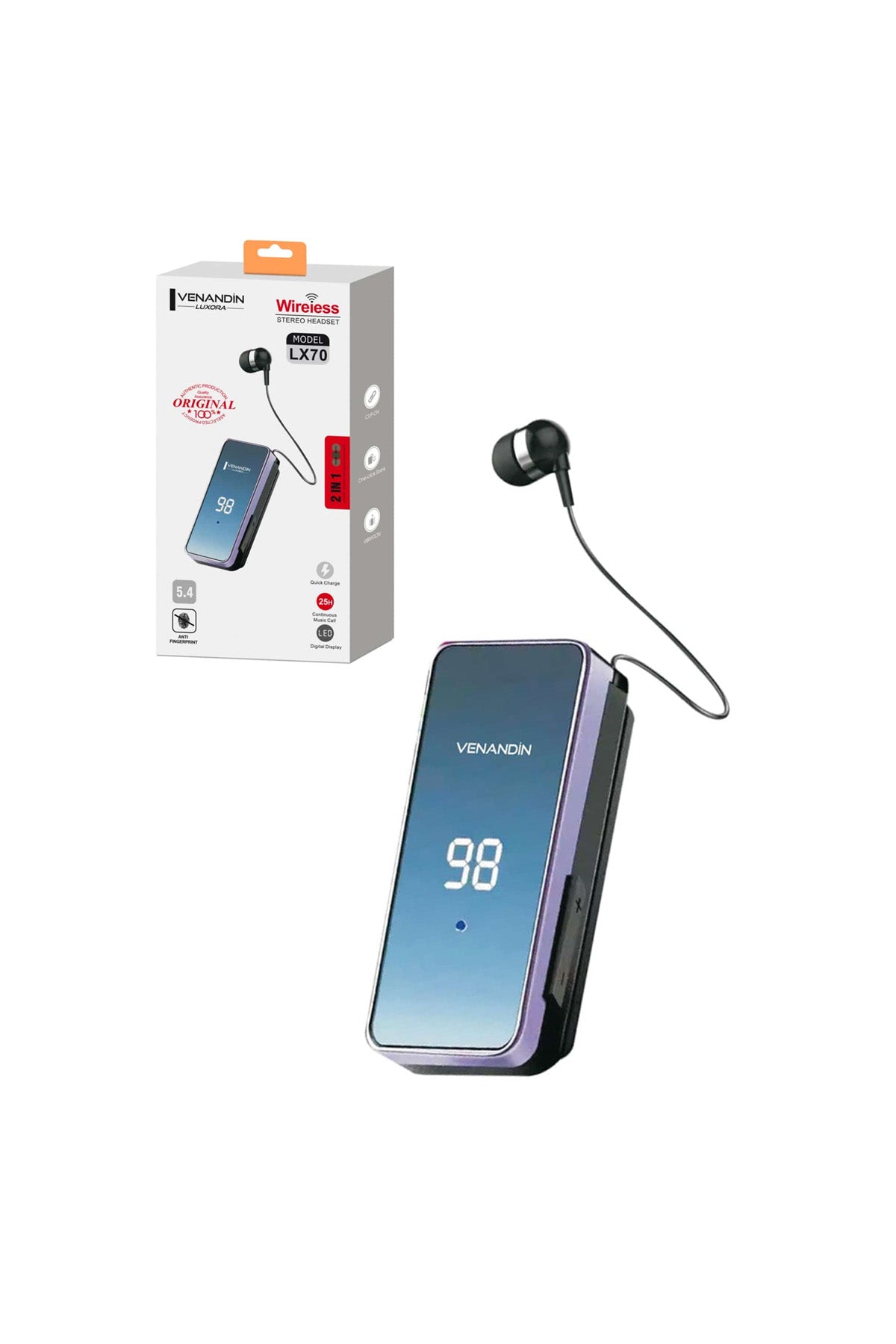 Makaralı Bluetooth Kulaklık 25 Saat