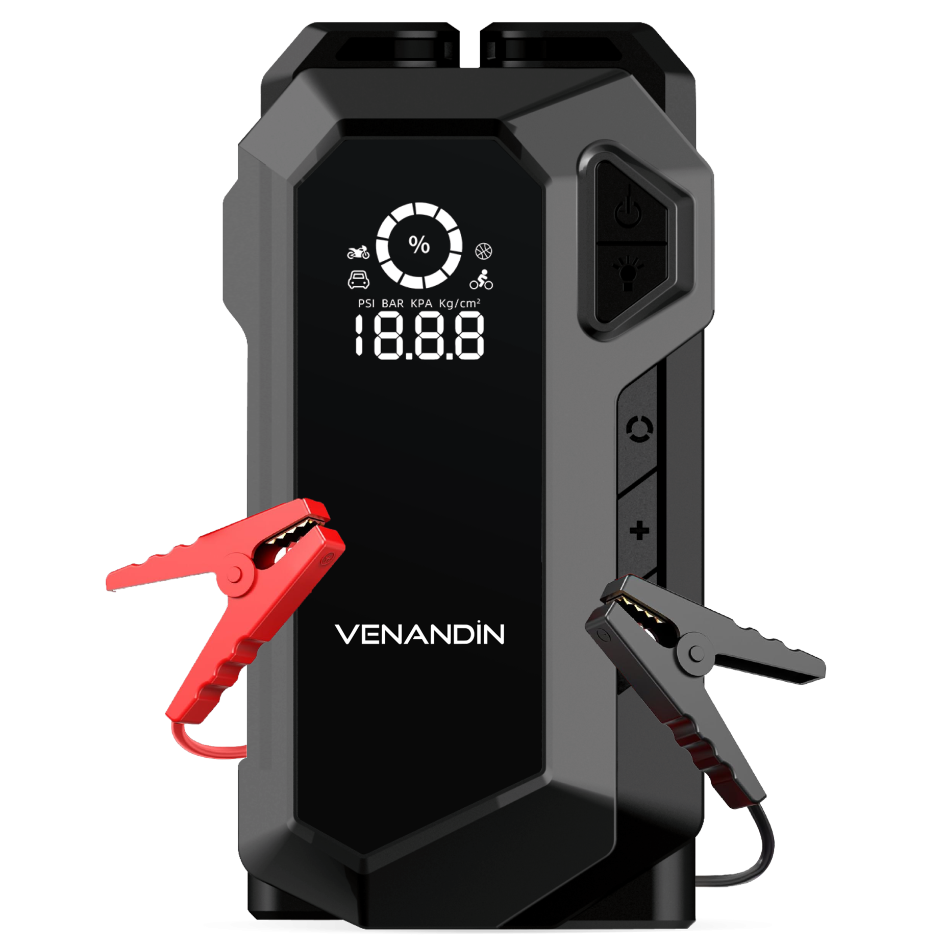 AIRGON PRO 12000mAh 4’ü 1 Minübüs Araba Akü Takviye Cihazı Hava Kompresörü Taşıma Çantalı