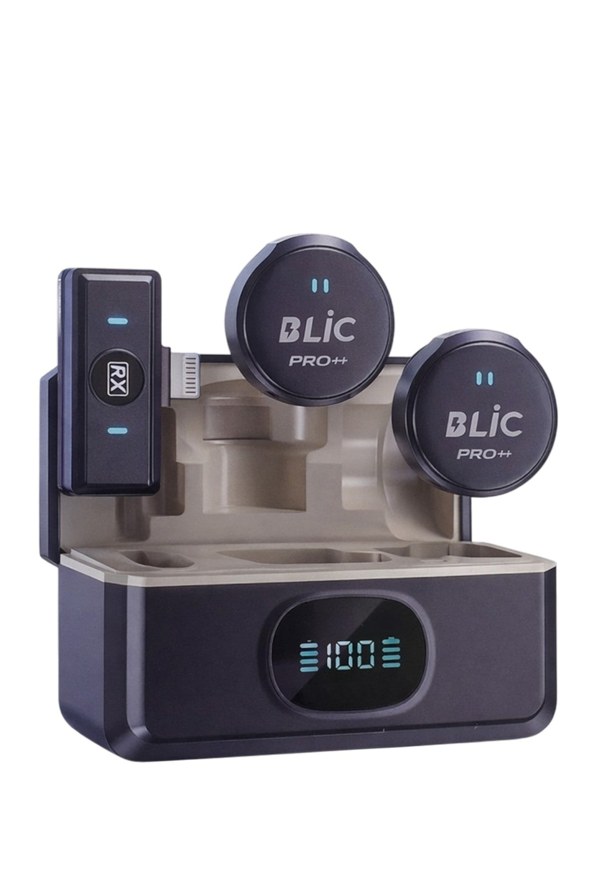 Kablosuz İkili Yaka Mikrofonu iPhone 11 12 13 14 Pro Pro Max Uyumlu Lightning Girişli 2.4Ghz