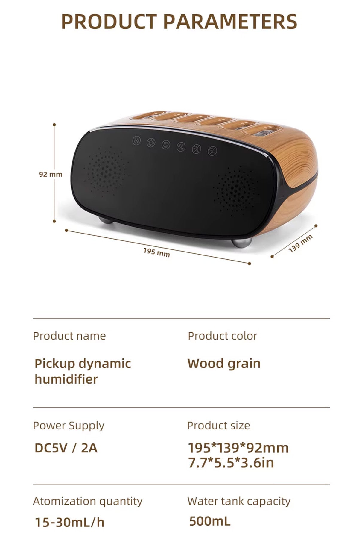 Oda Nemlendirici Dijital Saat Titşeşimli Buhar Aroma Difüzörü Mini Speaker Hoparlör RGB Led Işık