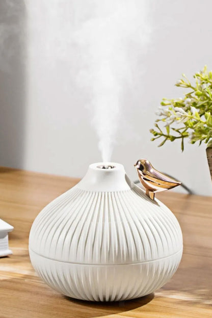 Mini Hava Nemlendirici Buhar Makinesi LED Işık Tasarımlı Difüzör Gece Lambası Humidifier 300ml