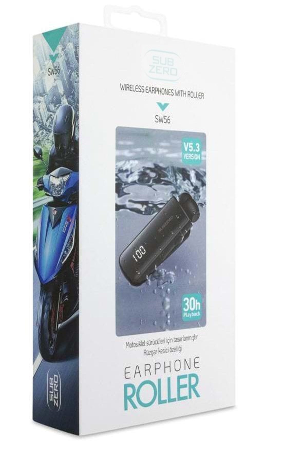 Makaralı Titreşimli Bluetooth Kulaklık Rüzgar Kesici Dijital Kulaklık 30 Saat Android & iOS Uyumlu