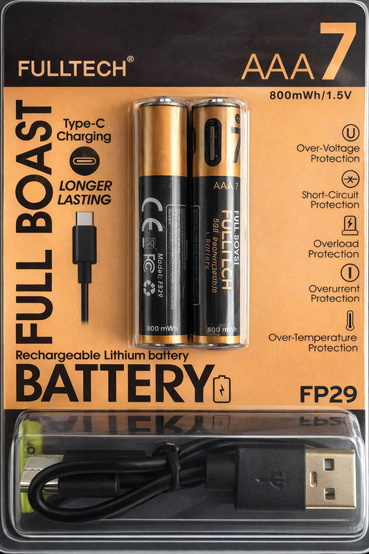 Şarjlı İnce Pil AAA Şarj Edilebilir Kumanda Pili 1.5V 800mWh Lityum-İon İnce Pil AAA7 Type-C Şarjlı