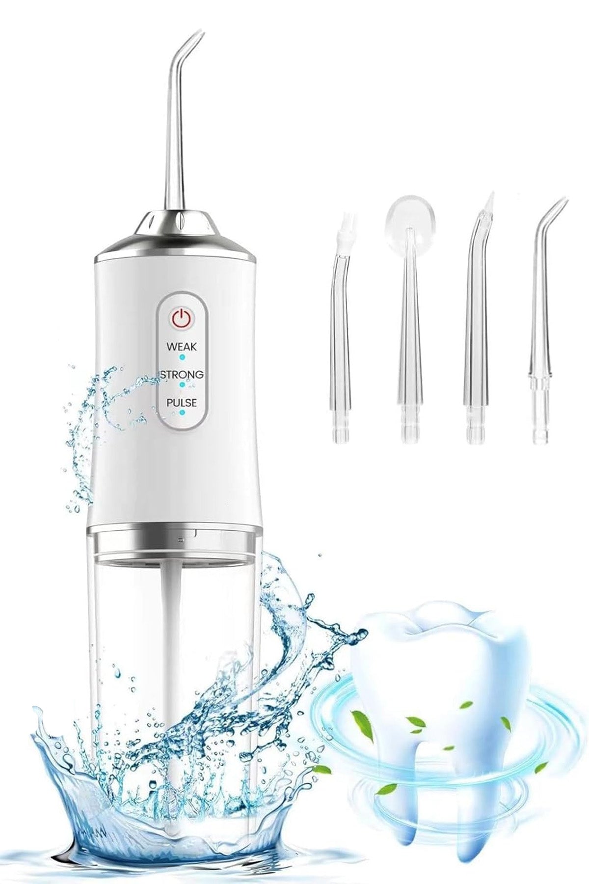 Şarjlı 4 Başlıklı Taşınabilir Ağız Duşu ve Diş Protez Bakım 3 Modlu Diş Arası Temizleyici