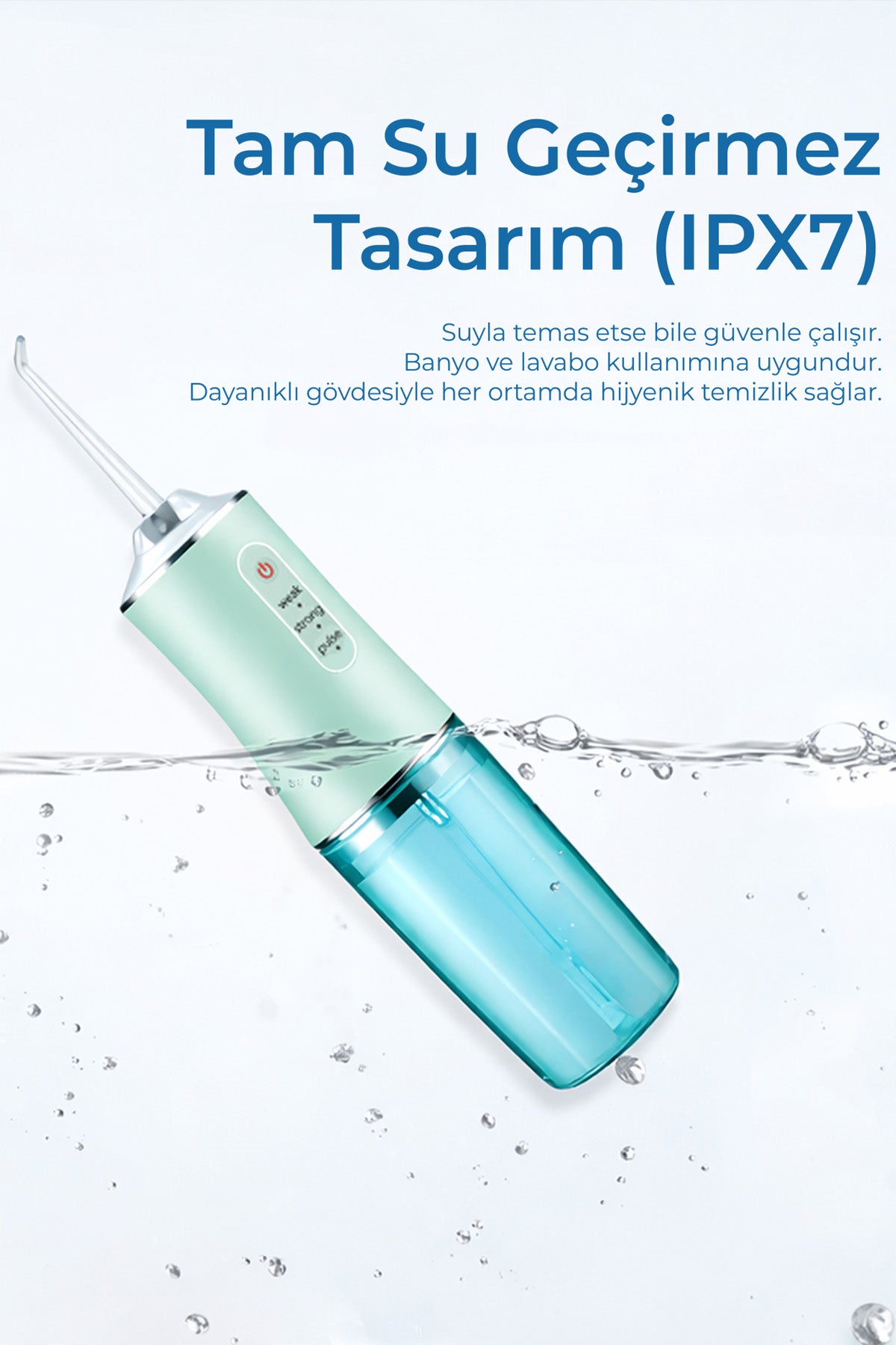 Şarjlı 4 Başlıklı Taşınabilir Ağız Duşu ve Diş Protez Bakım 3 Modlu Diş Arası Temizleyici