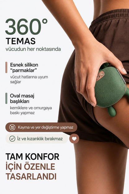 Ovmalı Omuz Boyun Masaj Aleti Yoğurma Sıcak Kompres Boyun Masaj Yastığı 4000 mAh Şarjlı Isıtmalı
