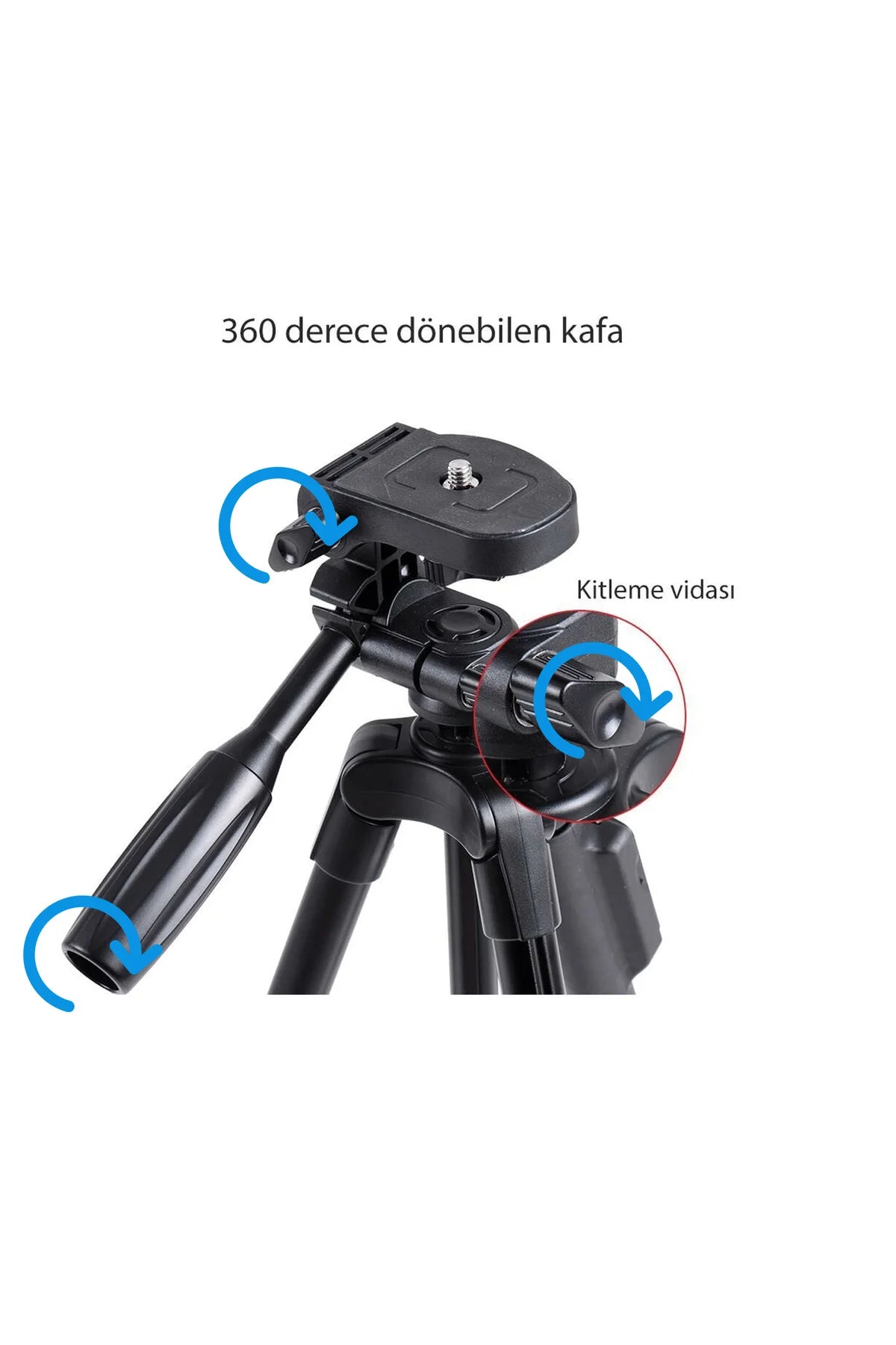 Kumandalı Tripod 3 Ayak Sabitleyici Video Footoğraf Çekim Tripodu 150cm Uzaktan Kumandalı