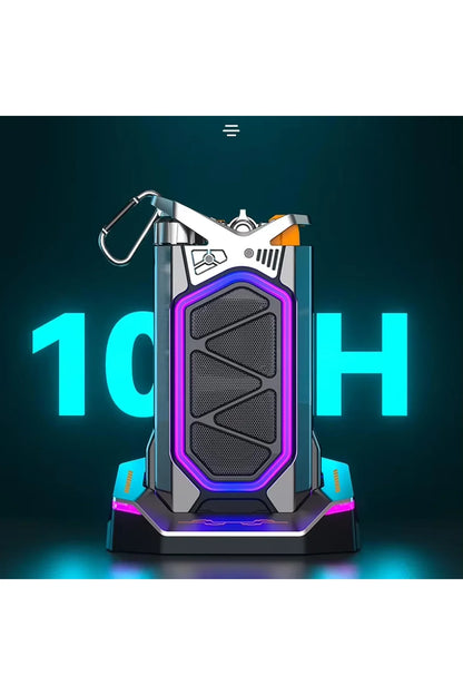 Subwoofer Hoparlör HIFI Mega Bass Speaker Mekanik Çakmak Tasarım 6-8 Saat Bluetooh 5.3 EDR 78dB