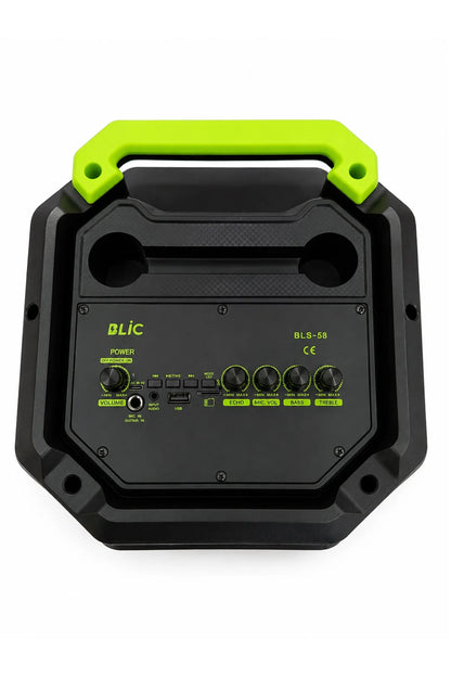 Büyük Boy Bluetooth Hoparlör 40W 3x8" RGB LED Kablosuz Mikrofonlu Karaoke Hoparlör Parti Ses Sistemi