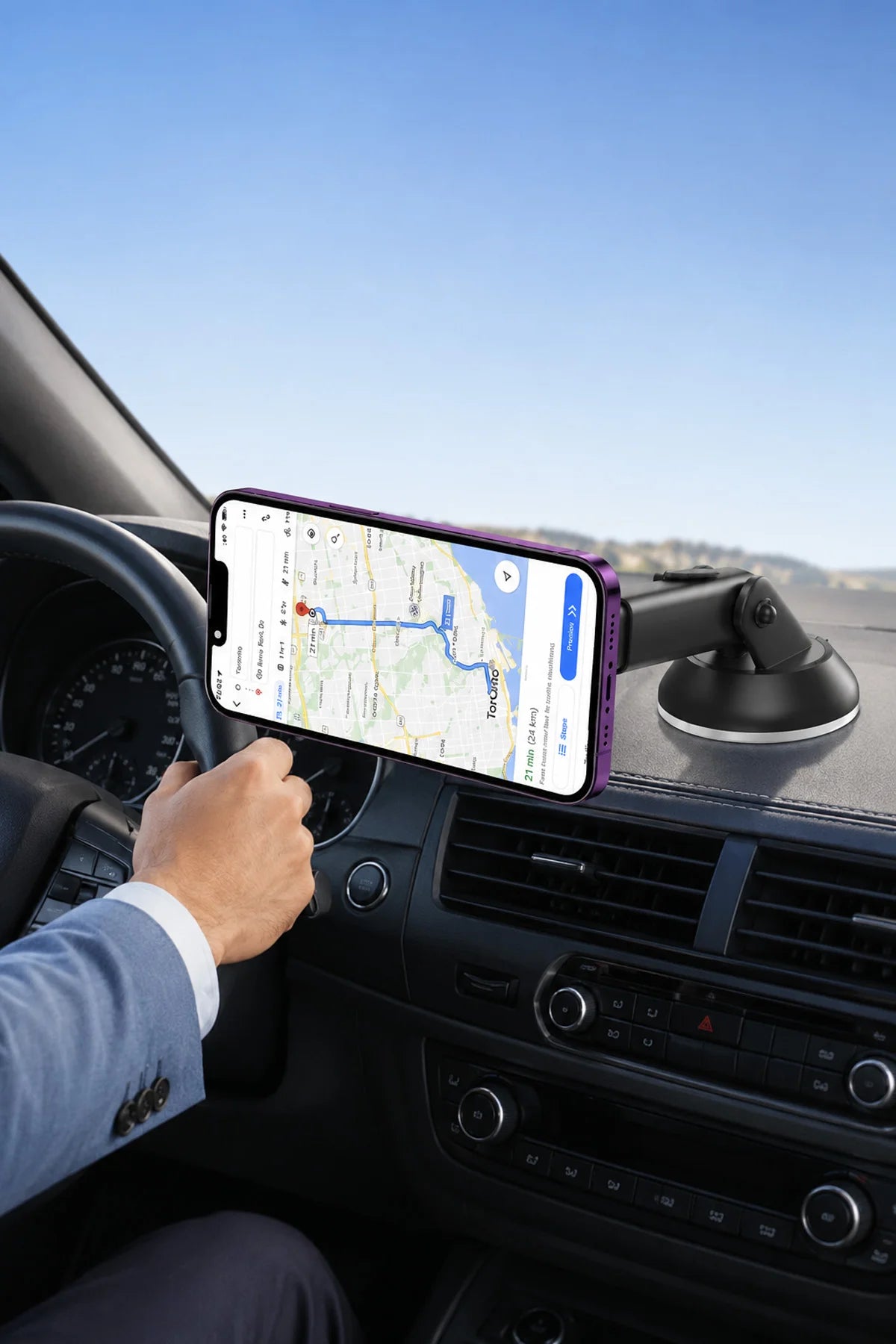 Araç Torpido Cam 360° Dönen MagSafe Telefon Tutucusu Manyetik Mıknatıslı Telefon Tutacağı Holder