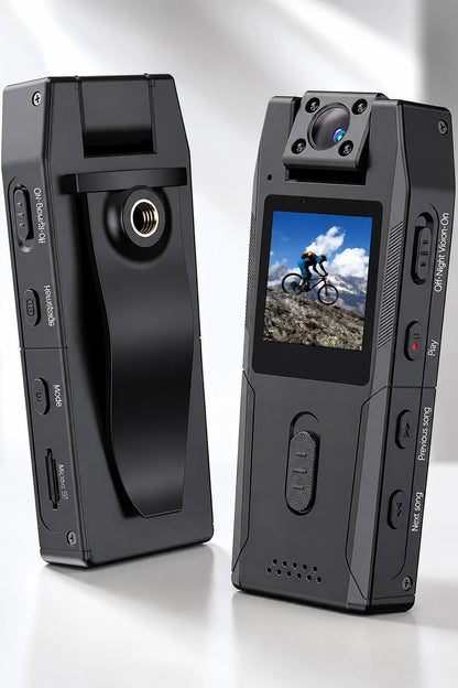 Yaka Vücut Kamerası Gece Görüşlü Aksiyon Kamera Body Camera 1080P 1.3inch HD Ekranlı