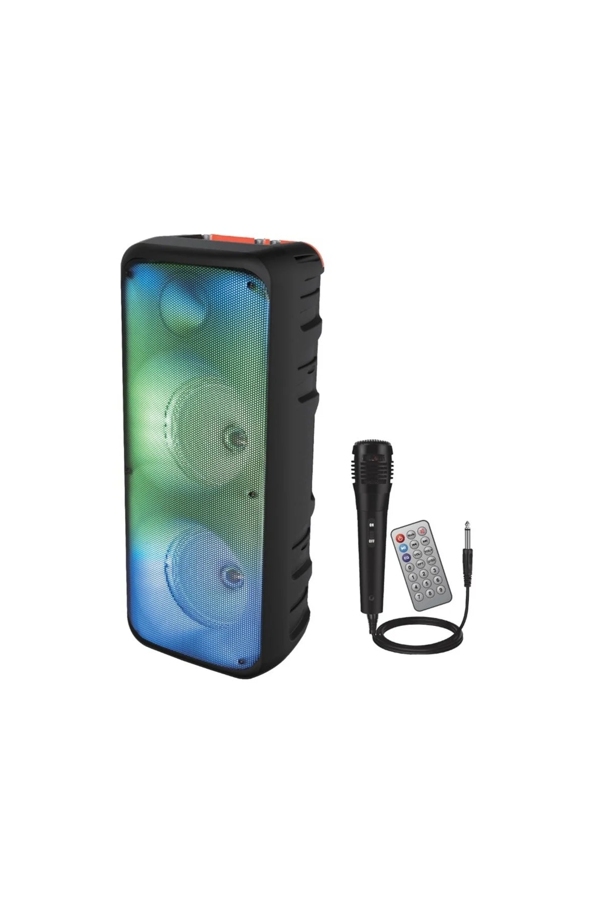 BLS-49 16W RGB Bluetooth Mikrofonlu Kumandalı Kareoke Kablosuz Hoparlör