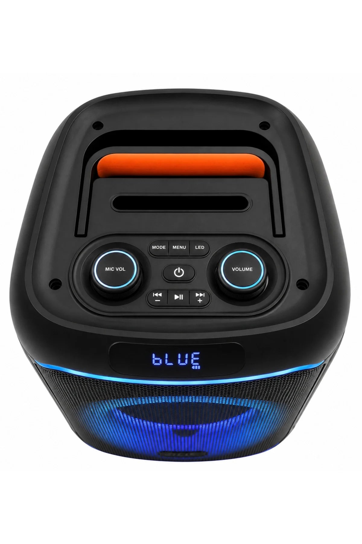 Mikrofonlu Blic BLS-80 30W Kablosuz Bluetooth Hoparlör 8 İnc LED Işıklı Karaoke Parti Hoparlörü