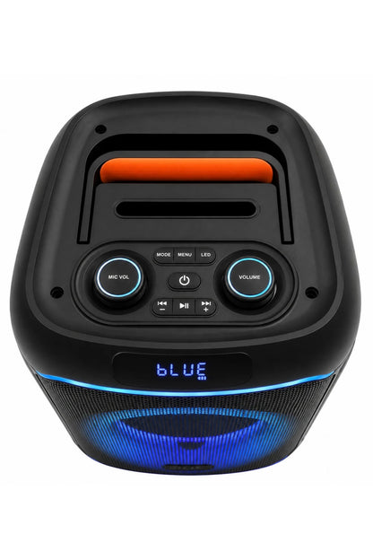 Mikrofonlu Blic BLS-80 30W Kablosuz Bluetooth Hoparlör 8 İnc LED Işıklı Karaoke Parti Hoparlörü